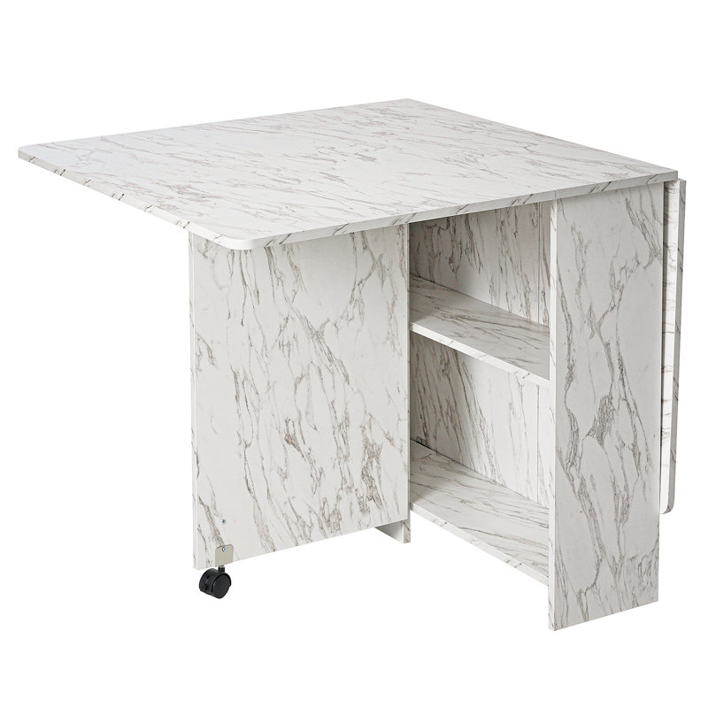 Wade Logan® Mccorkle Drop Leaf Trestle Dining Table & Reviews Wayfair